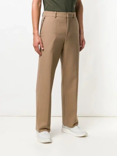 Shop Oamc Wide-leg Pleated Trousers In Neutrals