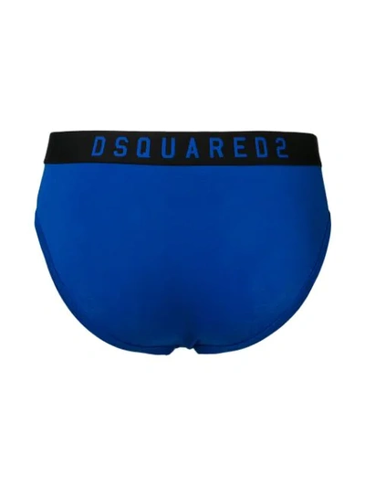 Shop Dsquared2 Icon Briefs In Blue