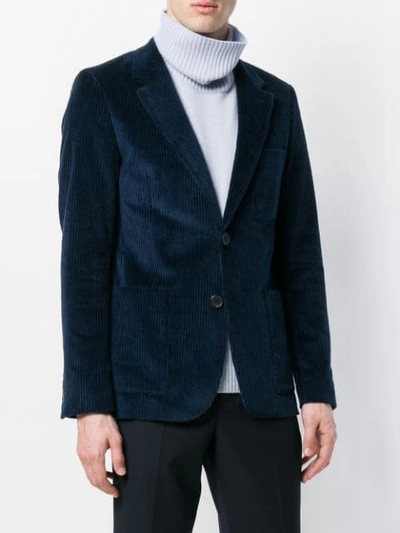 Shop Ami Alexandre Mattiussi Half-lined Two Buttons Jacket In Blue