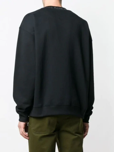 Shop Acne Studios Flogho Iconic Sweatshirt In Black