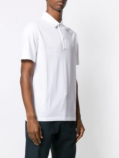 Shop Ferragamo Classic Polo Shirt In White
