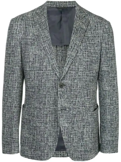 Shop D'urban Tweed Blazer In Blue