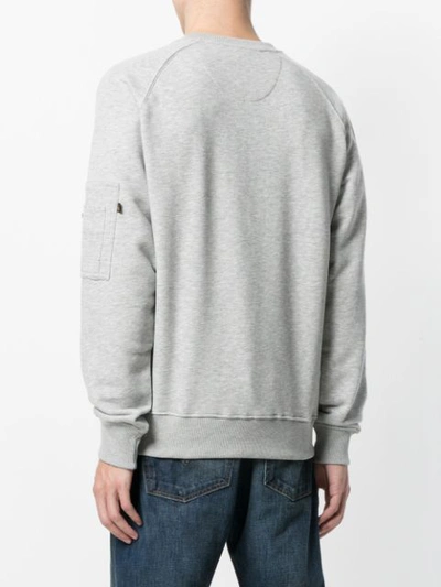 Shop Alpha Industries Pocket Detail Sweatshirt - Grey