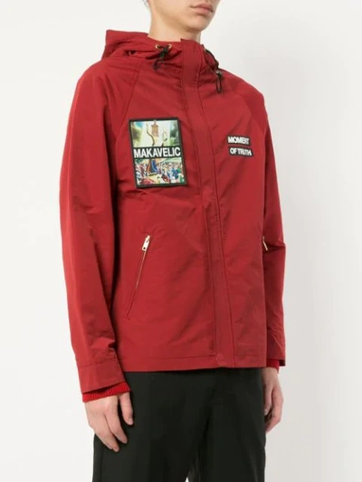 Shop Makavelic Jesus Mountain Parka Jacket In Red