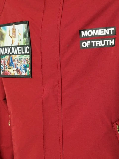 Shop Makavelic Jesus Mountain Parka Jacket In Red