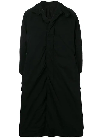 JULIUS OVERSIZED LONGLINE COAT - 黑色