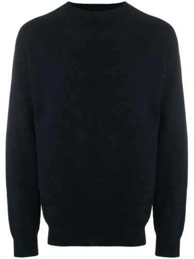 Sunspel Crew Neck Sweater In Blue