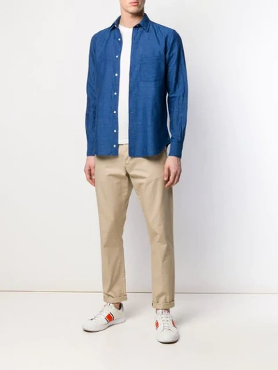Shop Aspesi Relaxed Fit Shirt In Blue