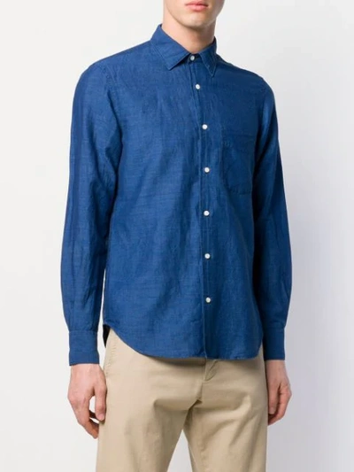 Shop Aspesi Relaxed Fit Shirt In Blue