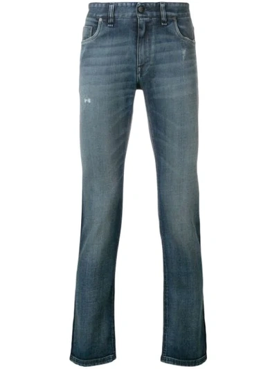 Shop Fendi Straight Leg Jeans - Blue