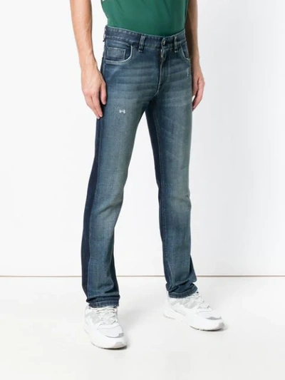Shop Fendi Straight Leg Jeans - Blue