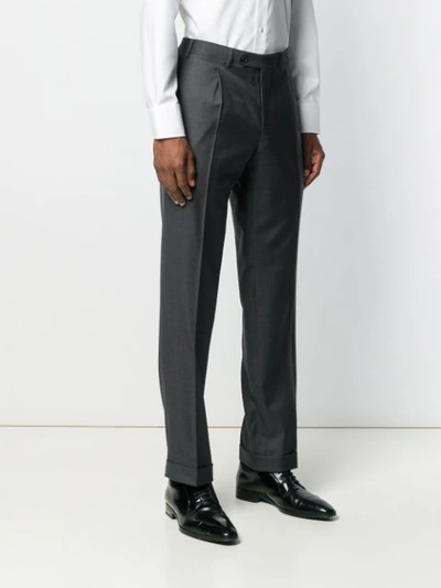 Shop Canali Slim-fit Trousers In Grey