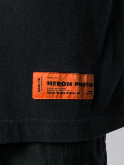 Shop Heron Preston Ctnmb Print T-shirt - Black
