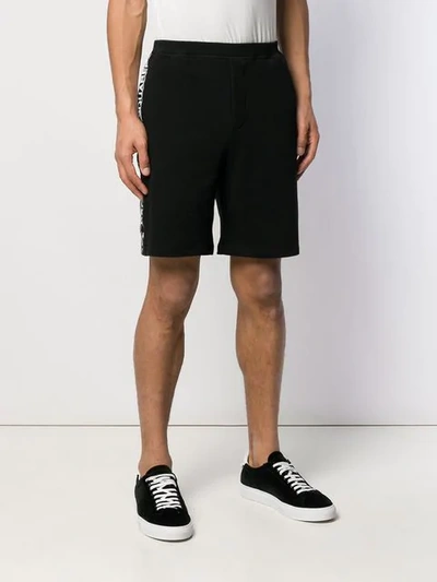 Shop Dsquared2 Appliqué Detail Shorts - Black