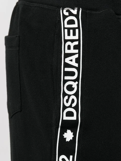 Shop Dsquared2 Appliqué Detail Shorts - Black