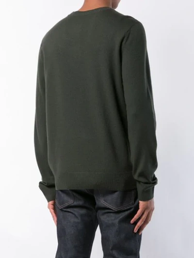 Shop Apc Han Sweater In Green