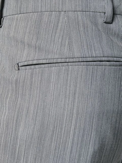 PRADA 笔触感条纹西裤 - 灰色