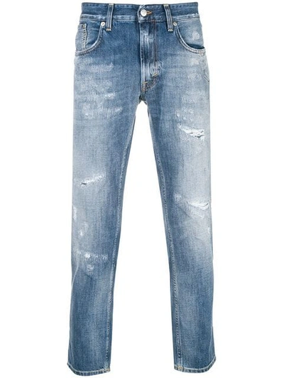 Shop Department 5 Distressed Cropped Jeans In Blue