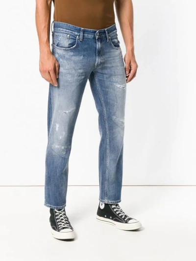 Shop Department 5 Distressed Cropped Jeans In Blue