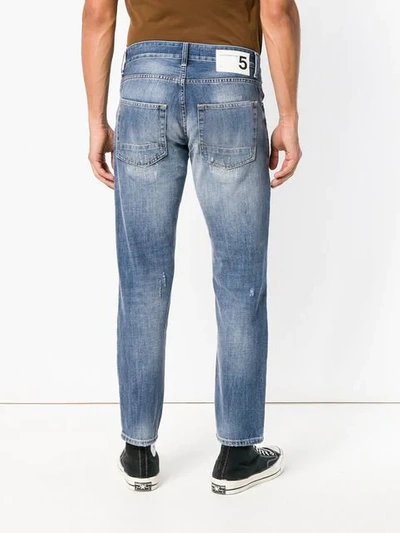 Shop Department 5 Distressed Cropped Jeans In Blue
