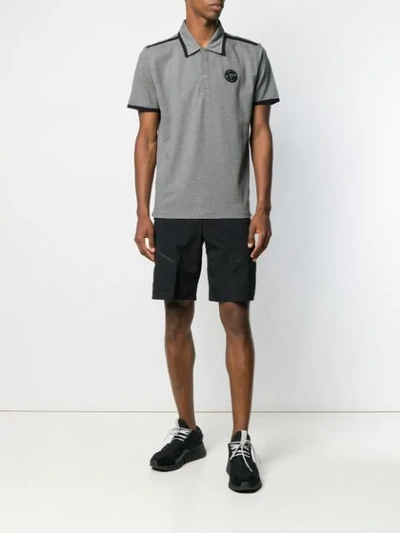 Shop Plein Sport Logo Polo Shirt In Grey