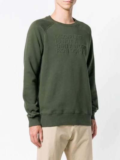 Shop Ron Dorff Sweatshirt Mit Eingeprägtem Slogan In Green