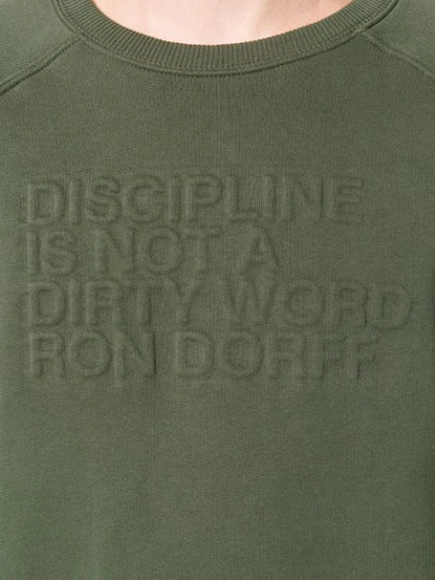 Shop Ron Dorff Sweatshirt Mit Eingeprägtem Slogan In Green
