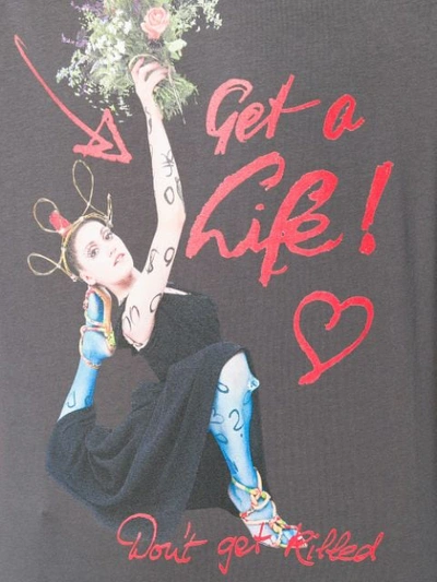 Shop Vivienne Westwood Get A Life T-shirt - Grey