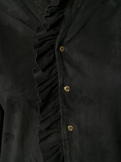 Shop Palomo Spain Victorian Button Down Shirt In Black