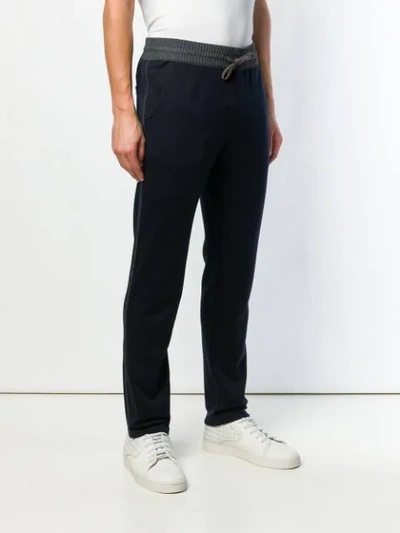 Shop Loro Piana Willis Knitted Joggers In Blue