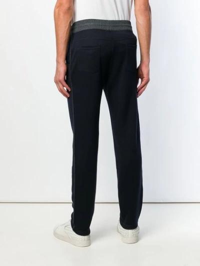 LORO PIANA WILLIS KNITTED JOGGERS - 蓝色