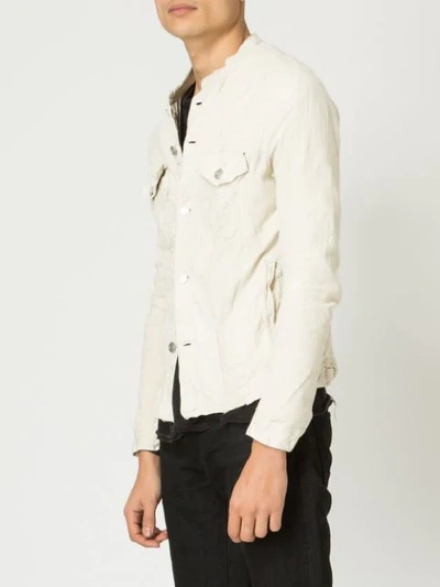 Shop Giorgio Brato Wrinkled Effect Jacket In White