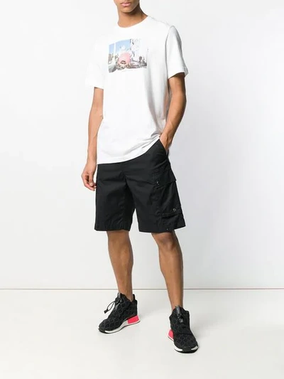 Shop Diesel Classic Cargo Shorts In Black