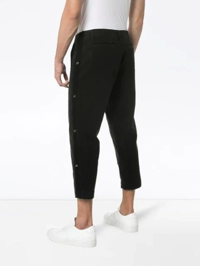 Shop Greg Lauren Drawstring Jeans In Black