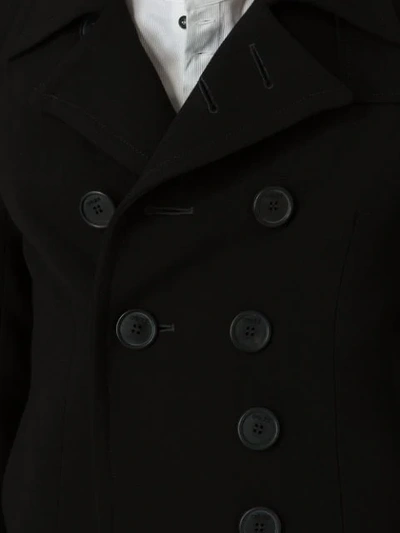 Shop Wales Bonner Double Breasted Short Coat - Black