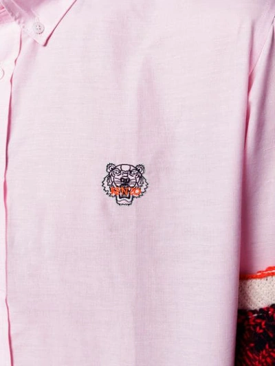 Shop Kenzo Tiger Shirt In Pink