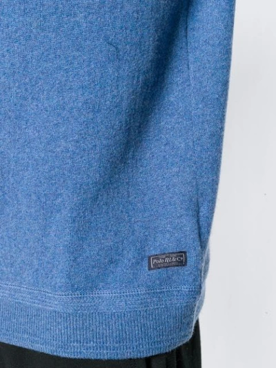 Shop Polo Ralph Lauren Round Neck Sweater In Blue