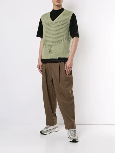 Shop Necessity Sense Fish Tank Gossamer Sweater In Green