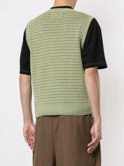 Shop Necessity Sense Fish Tank Gossamer Sweater In Green