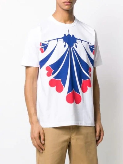 Shop Junya Watanabe Graphic Print T-shirt In White