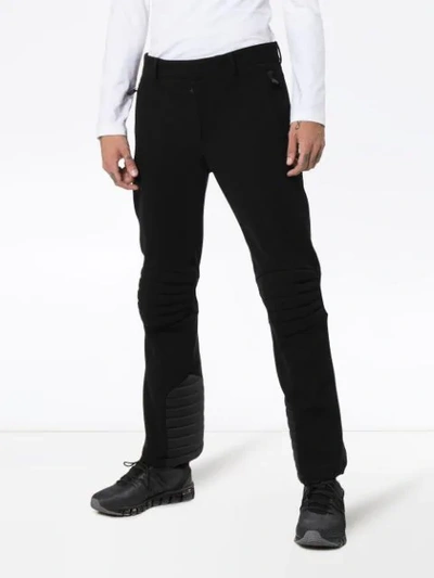 Shop Moncler Bistretch Twill Trousers In Black