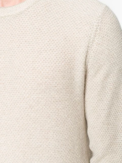 Shop Loro Piana Textured Knit Sweater In Neutrals