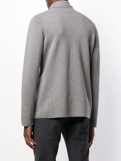 Shop Cruciani Fine Knit Blazer In Grey