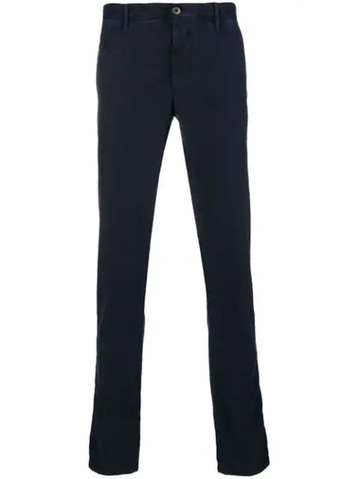 Shop Incotex Classic Chinos In Blue
