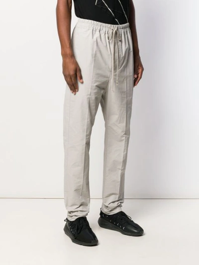 Shop Rick Owens Track Style Tailored Trousers In Neutrals