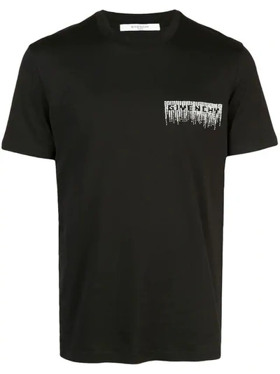 Shop Givenchy Sequin Logo Oversized T-shirt In Black