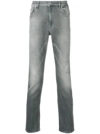 Shop Dondup Mid Rise Slim-fit Jeans In Grey