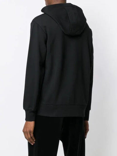 Shop Versus Embroidered Logo Hoodie In Black