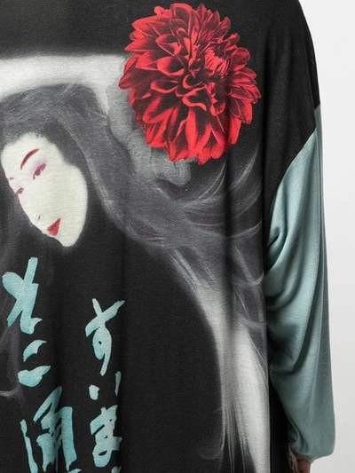 Shop Yohji Yamamoto Oversized Long-sleeved T-shirt In Black