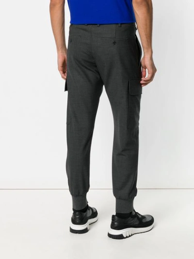 Shop Neil Barrett Woven Trousers In Grey